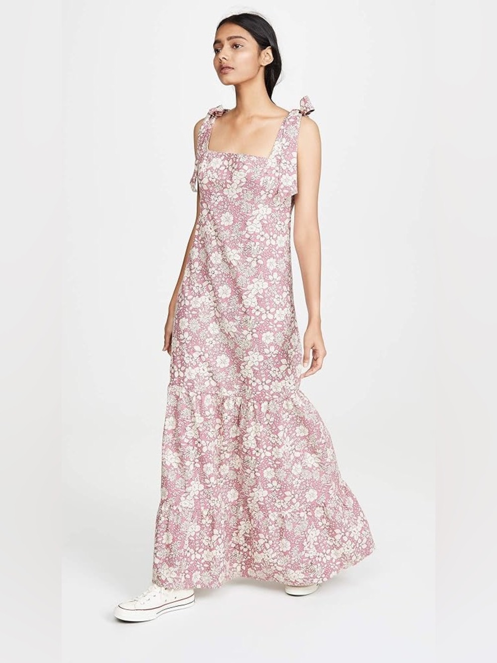 Free People In The Fields Tie-Shoulder Maxi Dress
